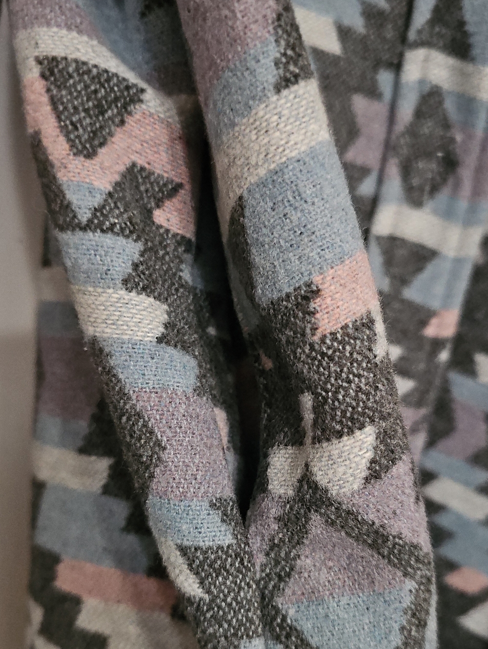 Oversized Jacket Shacket with Pockets Size Large Gray Blue multi New - Picture 6 of 15